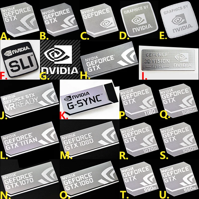 Ультра низкая цена Nvidia Gtx1080ti 1070ti 1050ti графическая карта Компьютерная Этикетка Diy