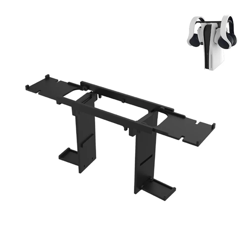 

Foldable Design Game Handle Hanger Storage Bracket Headset Holder Display Stand for PS5 Game Console ABS Material