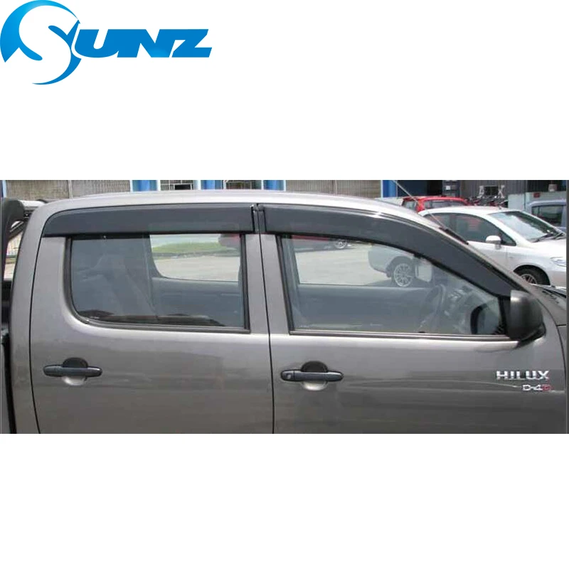 Ветровые дефлекторы для Toyota Hilux Vigo 2012 2013 защита от дождя на окна для Toyota Hilux Vigo 2012- автомобильные аксессуары SUNZ