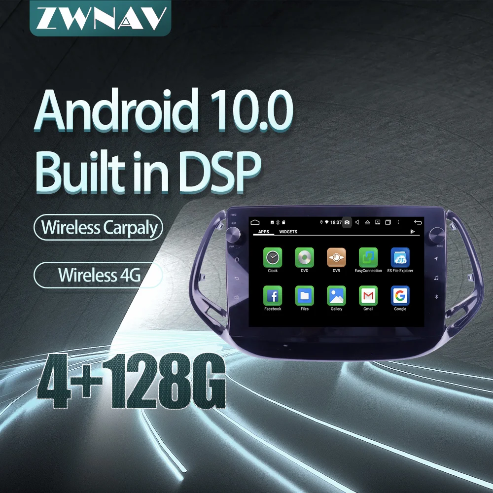 

For JEEP Commander 2016-2019 Car radio player Android 10 PX6 64GB GPS Navigation Multimedia Player Radio