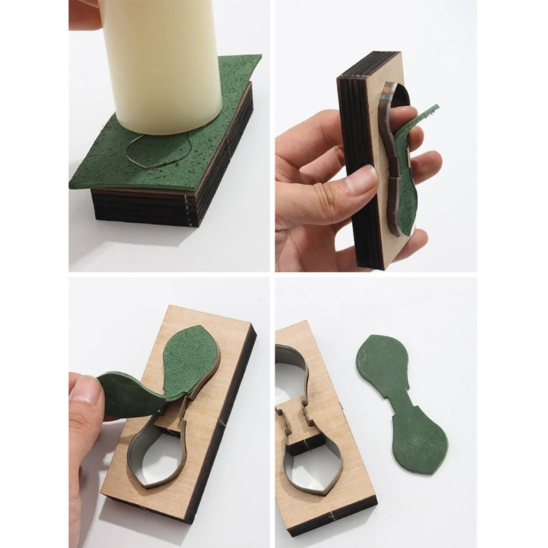 

8Pcs DIY Scrapbook Embossing Wooden Die Cutting Leather Mold for DIY Art Crafts Fabric Aceessory Keychain Jewelry Making 066C