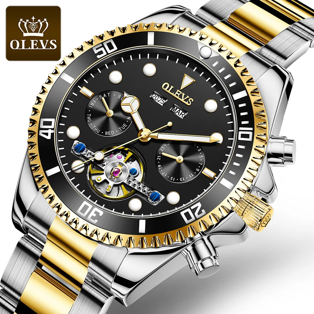 

Men's Watches Mechanical Business Waterproof Fashion Green Water Ghost Automatic Male Wrist Wristwatch Luminous Luxury Clock