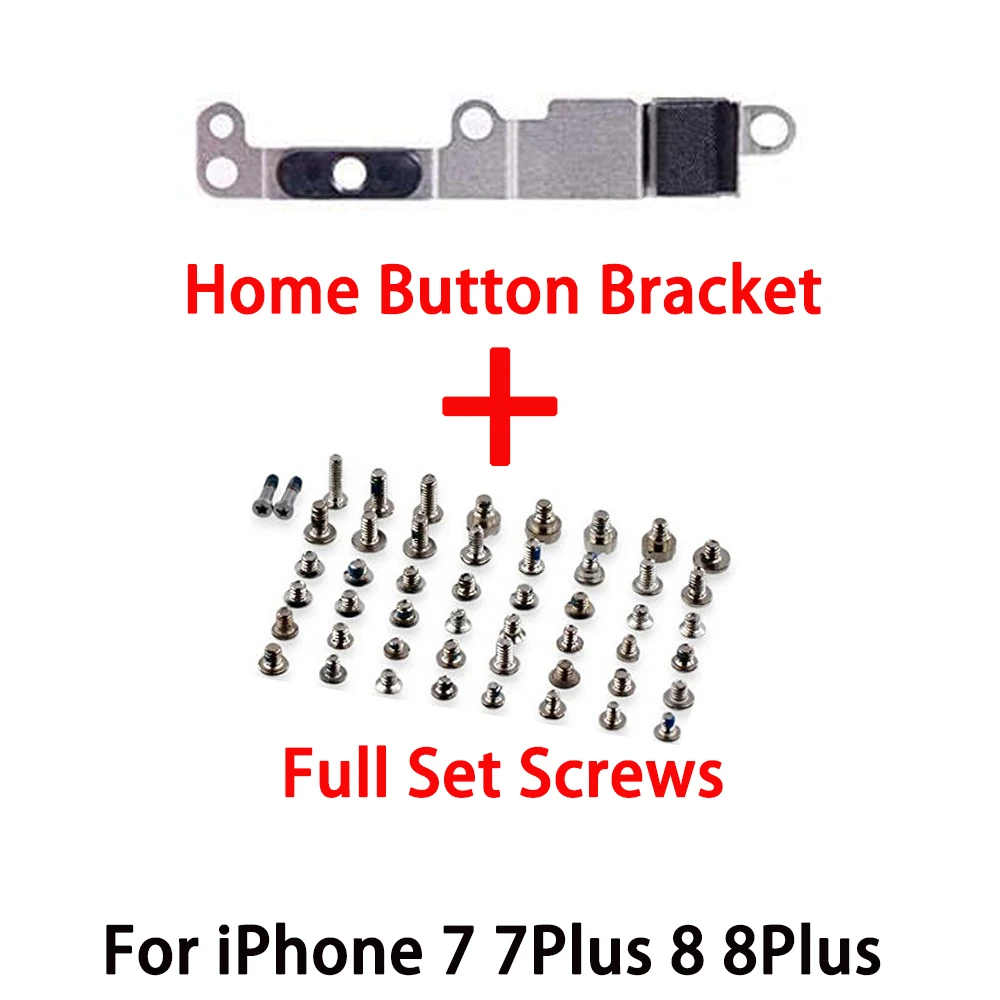 Металлический кронштейн для кнопки возврата и замена винтов iPhone 7 7Plus 8G 8 Plus -