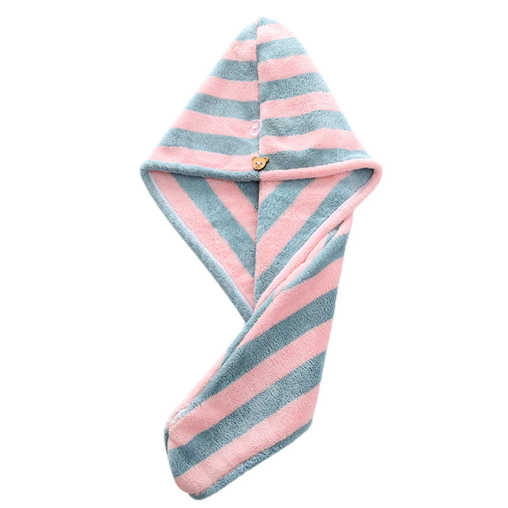 

Bath Towels Dry Hair Cap Household Daily Use Home Thicken 2 Colors High Quality Thick Soft And Absorbent Bathroom Products