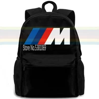 bmw m power car mens and womens students can repeat washing fashion style backpack