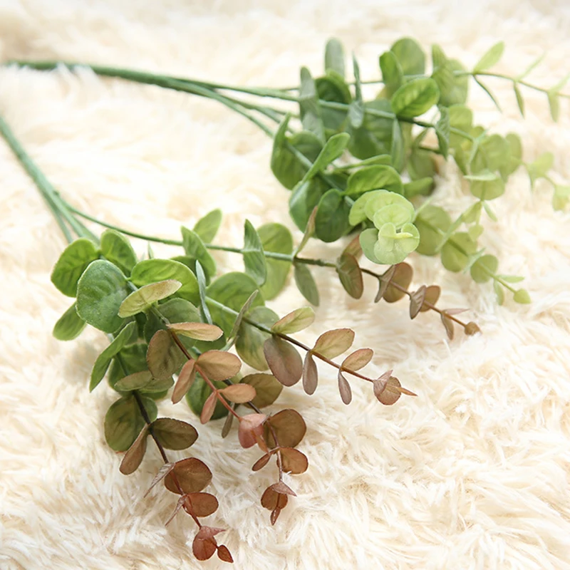 Новая модель букет из небольших листьев эвкалипта травы украшение для дома сада