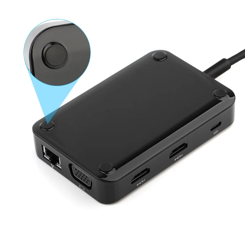 Многофункциональный USB-концентратор 9 в 1 для HDTV Micro SD/TF VGA DC 3 5 аудио портов