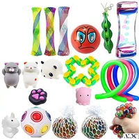 19pcs fidget toys change colour soft foam tpr squeeze balls toys for kids children adults stress relief funny toys stress relief