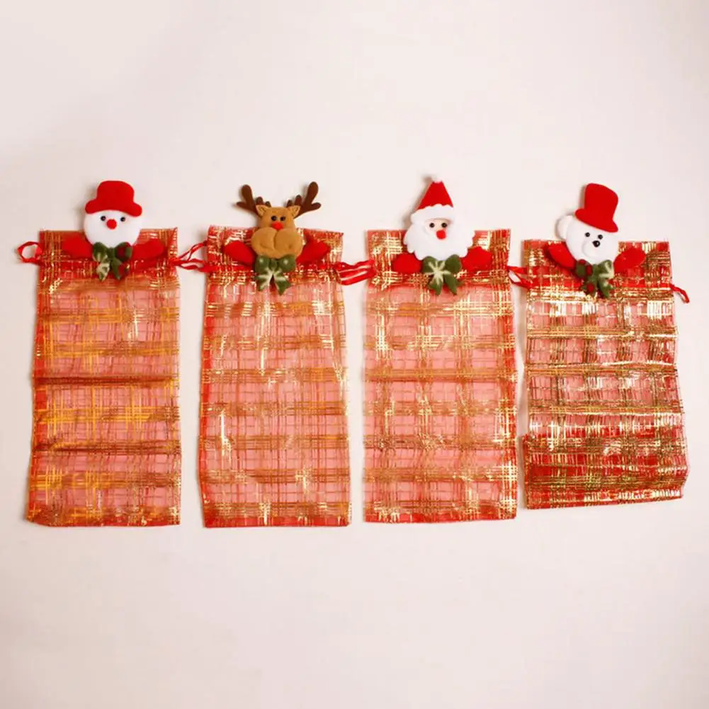 Рождество Санта Клаус/Снеговик/Лось узор шампанского вина бутылки крышка