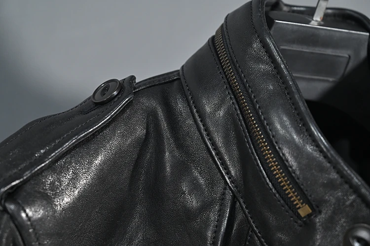 

JCHB 2021 High Quality Real Leather Jacket Men 100% Men's Sheepskin Coat Casual Mens Jackets and Coats Autumn Veste Homme Pph25