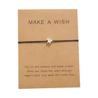 Модный Плетеный Регулируемый браслет с картой Бесконечность любовь звезда обмотки браслеты для девочек ювелирные изделия