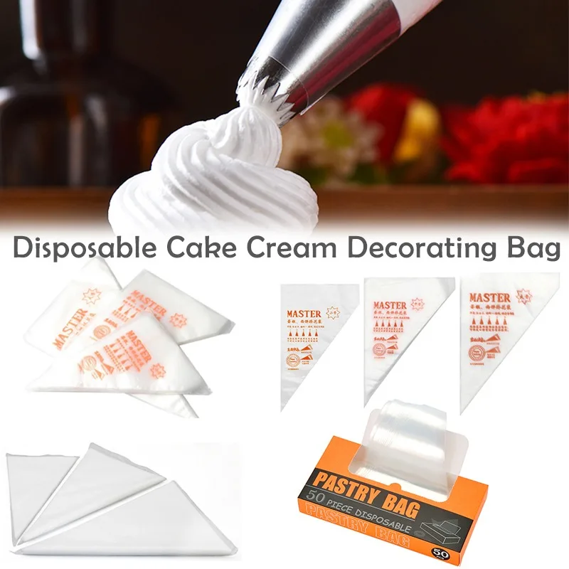 

Kitchen Disposable Piping Bag Pastry Bag Icing Piping Fondant Cake Cream Bag Cupcake Decorating Tools Cake Nozzles Pastry Bags