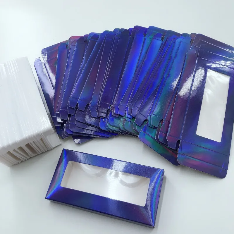 Упаковочная картонная коробка для бумажных ресниц розовая банка с логотипом под