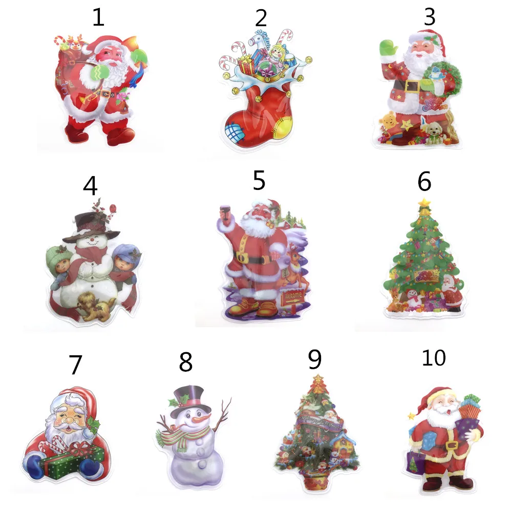 10 шт. 2020 новый год рождество настенные наклейки для детской комнаты домашний