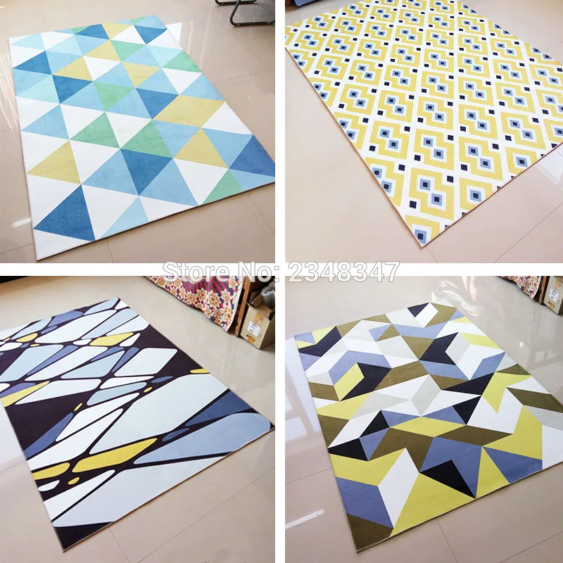 

Fashion Scandinavia Nordic Geometric Style Hallway Living Room Bedroom Decorative Carpet Floor Bathroom Yoga Play Mat Area Rug