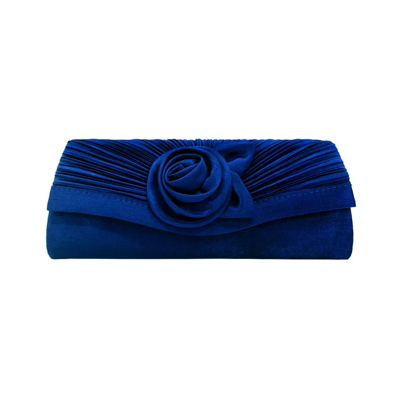 deep blue Litthing Новинка, женская модная сумка для сатиновых салфеток, Цветочная вечерняя свадебная сумочка, Сумочка через плечо на цепочке, лето - Цвет: deep blue