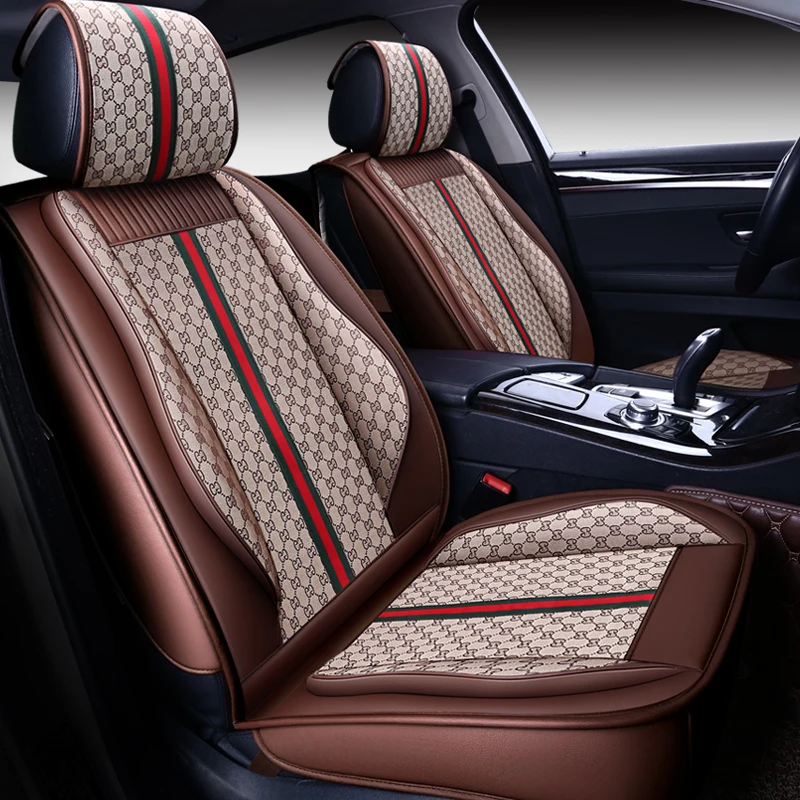 

Чехлы на автомобильные сиденья для седанов, внедорожников, из прочной кожи, универсальные, полный комплект, пятиместные подушки, передние и ...
