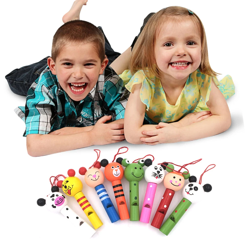 8 шт. мультфильм животных свисток игрушка мини играет музыкальный инструмент