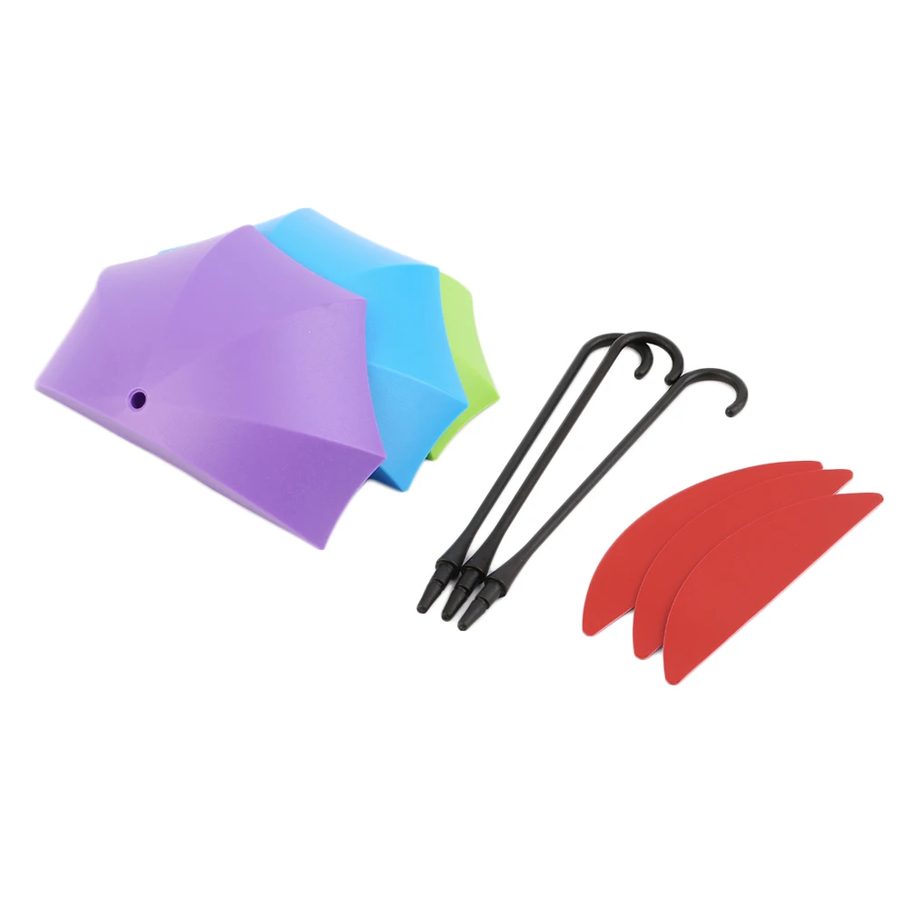 

3Pcs Colorful Umbrella Wall Hook Key Hair Pin Holder Organizer Decorative Brand New Umbrella Wall Hooks CHIRSMAS