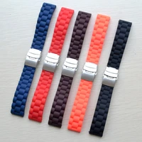 5 colors 18mm 20mm 22mm 24mm universal watch band silicone rubber link bracelet wrist strap light soft for men women wristwatch