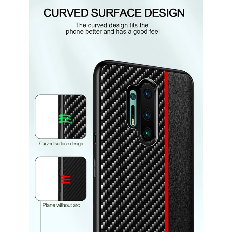 Для OnePlus 9 8 Pro Чехол Ebai чехол Оригинальное углеродное волокно Противоударная