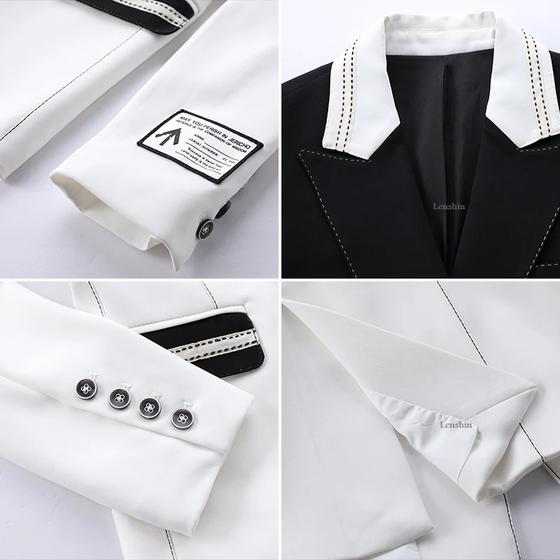 Женский брючный костюм Lenshin модный из двух предметов в стиле High Street с