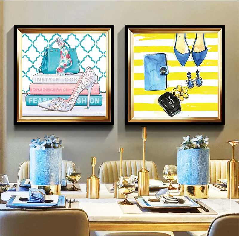 

Fashion Poster Beautiful Girl and High-Heeled Shoes Canvas Painting Oil Painting Poster Modern Wall Art in LivingroomHome Decor