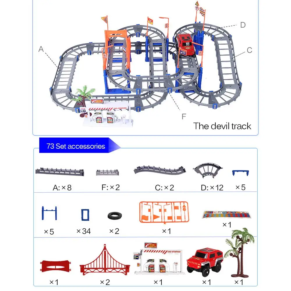 

Railway Electric Car for Children Car Track Toys DIY Flexible Variety Magical Road Kits Rail Car Assembly Toys Gifts