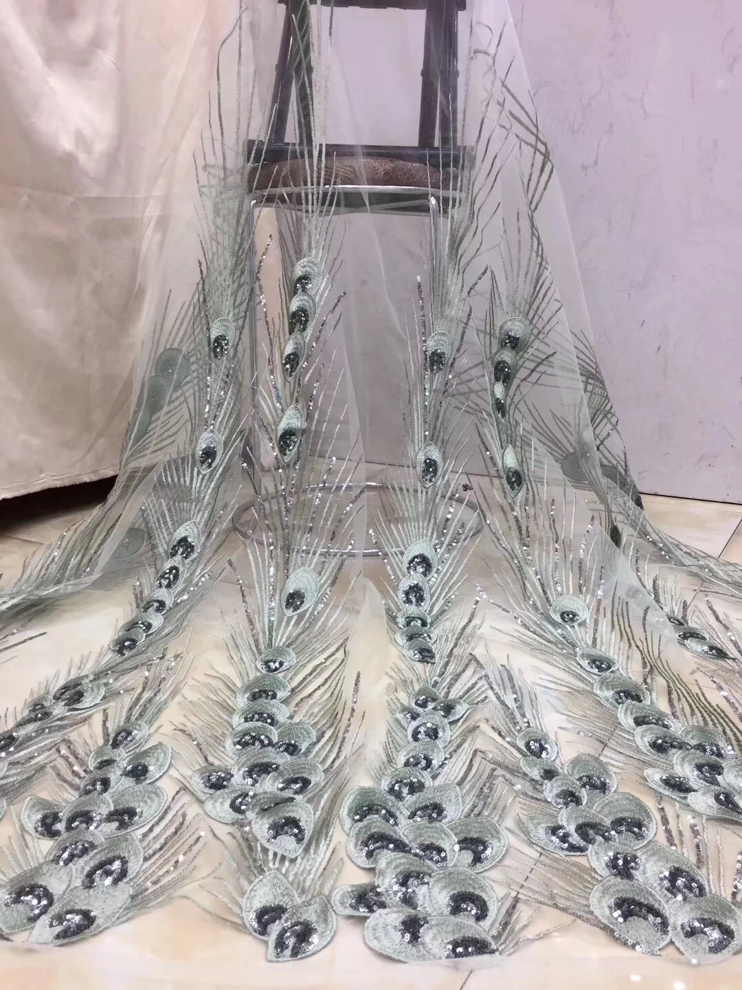 Африканская кружевная ткань 2020 года высокого качества с пайетками на сетке Нигерии для свадебных платьев D3618.