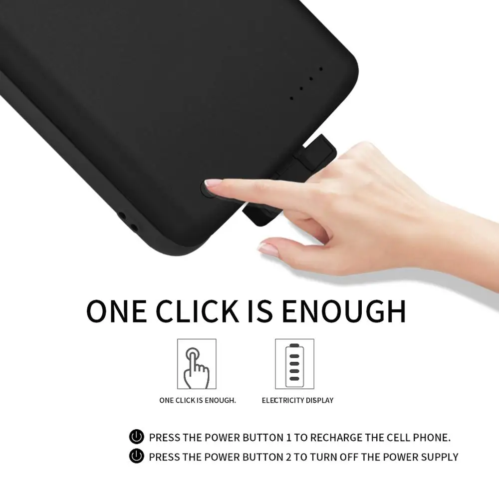 

Magnetic Battery Charger Cases For Samsung Galaxy A60 Battery Case 5000mAh Shockproof External Battery Charging Power Bank Cover