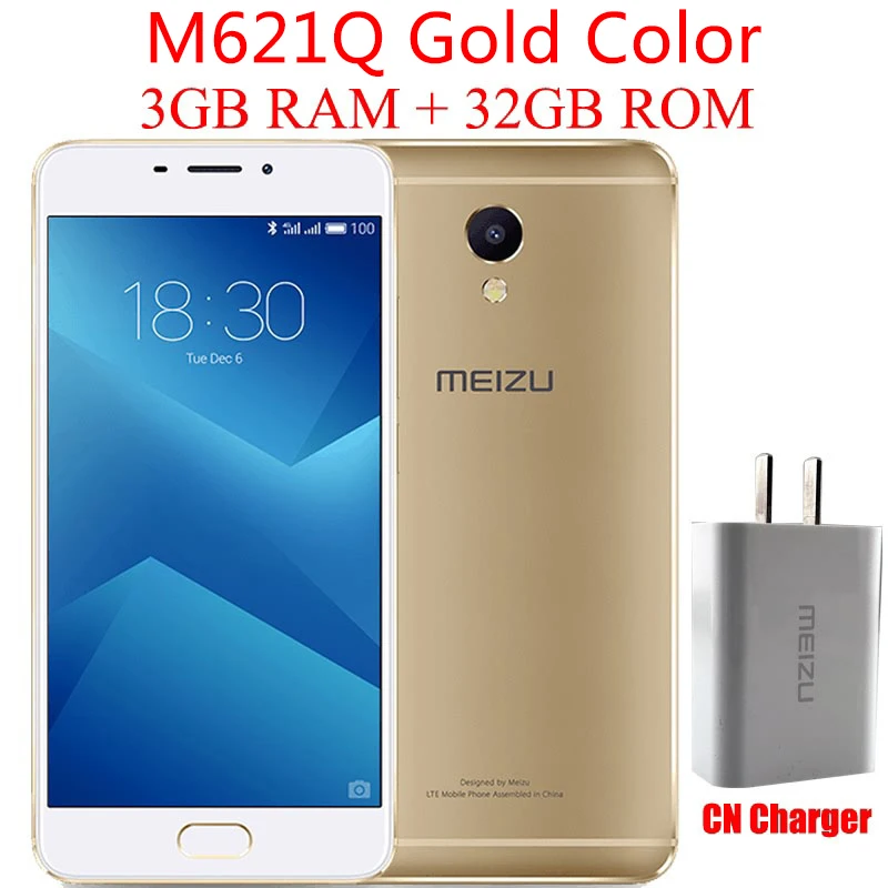 Meizu M5 NOTE 5 32ГБ Мировая версия М621Н 5.5 дюймов 1080Р Helio P 10 Восьмиядерный, 3ГБ ОЗУ, Графический Процессор, 13МП камера, 4000мА, mTouch, мобильный телефон - Цвет: CN Gold 3G 32G