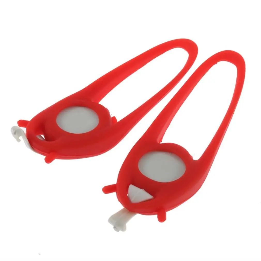 

2X Silicone Frog Bike Bicycle Head Rear Wheel Waterproof Double LED Flash Light