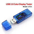 Тестер AT34AT35 USB 3,0 цветной ЖК-дисплей измеритель напряжения и тока Вольтметр 64x22x12 мм