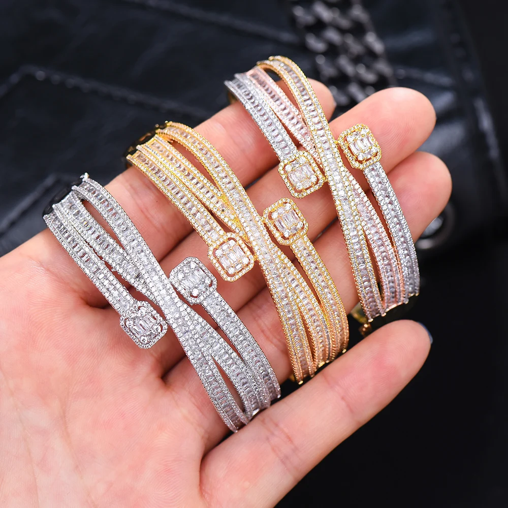 

GODKI 2021 Personality Trendy Bangle Gorgeous Super Gift for girl Friends Lover New Year surprise Bridal Wedding High Quality