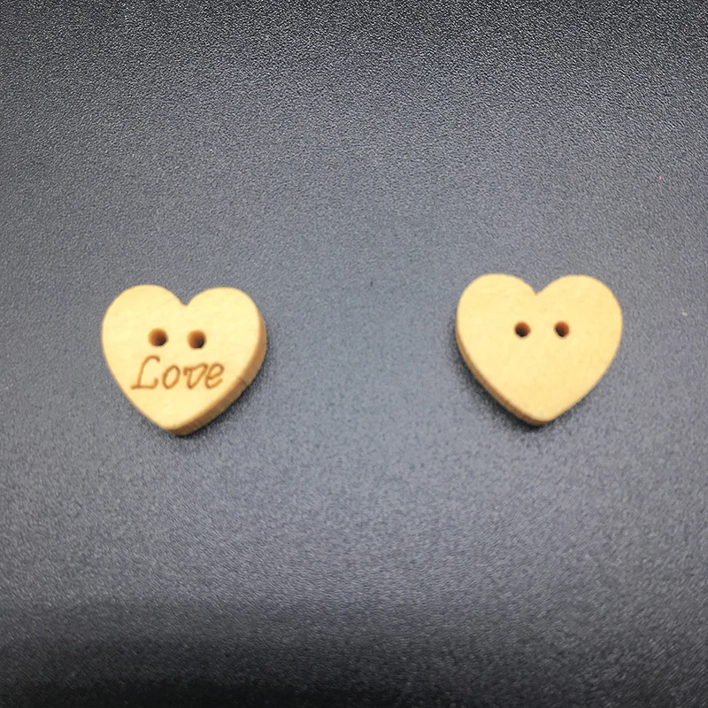 Модные натуральные любовь Швейные Кнопки 20 шт./лот сердце деревянные пуговицы в