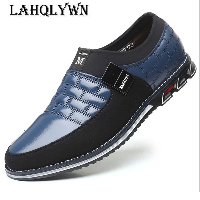 Размера плюс Большие размеры 38-48 новая мужская кожаная повседневная обувь
