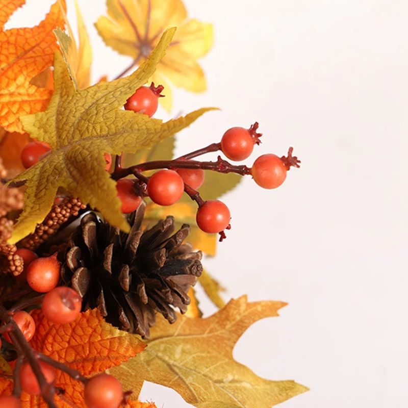 

Thanksgiving Elegant Pumpkin Decoration Imitating Maple Leaf Decoration