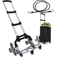 150kg heavy duty foldable 10 wheel trolley folding truck barrow cart travel luggage shopping cart portable home use climb stairs