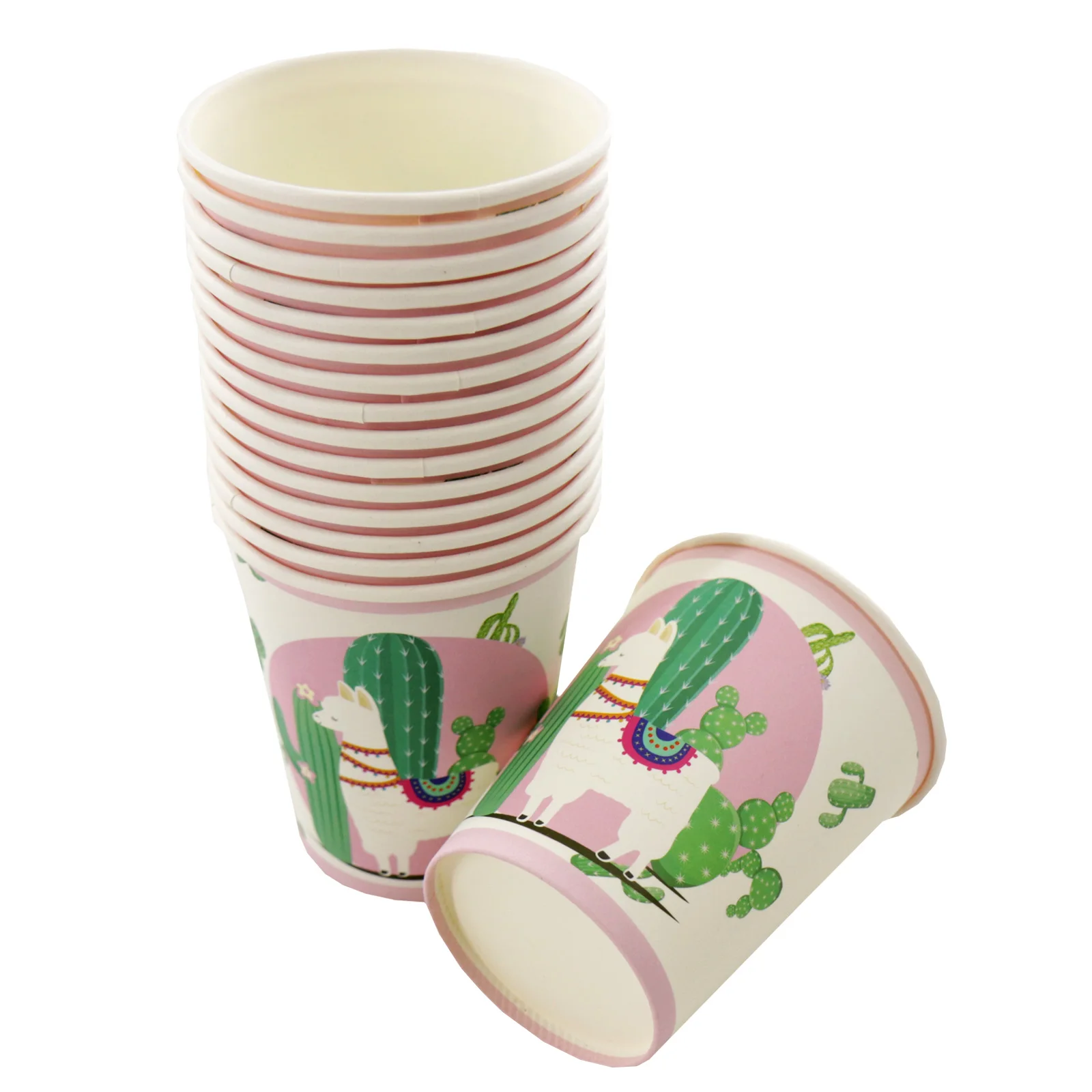 Лама Альпака кактус одноразовая посуда набор бумажные тарелки и стаканы