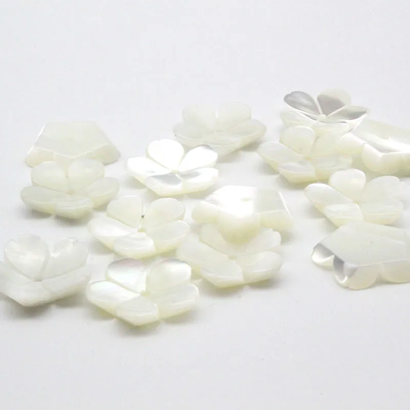 5 шт./пакет натуральная перламутровая окрашенная чаша с пятью лепестками для