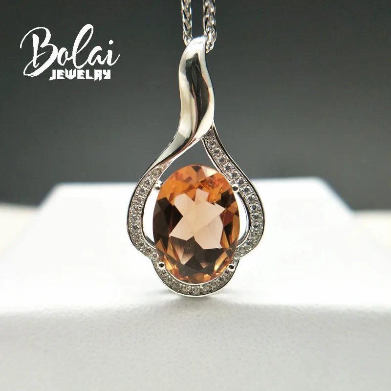 Bolaijewelry, zultanite изменение цвета 10*14 мм драгоценный камень кулон 925 серебро, созданное изменение цвета, модные украшения для девочек