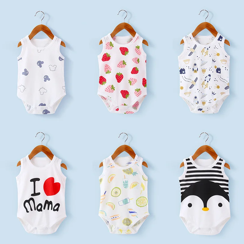 

Детский комбинезон HIPAC, летняя одежда для маленьких девочек и мальчиков, одежда с единорогом, мягкие легкие хлопковые треугольные костюмы с ...