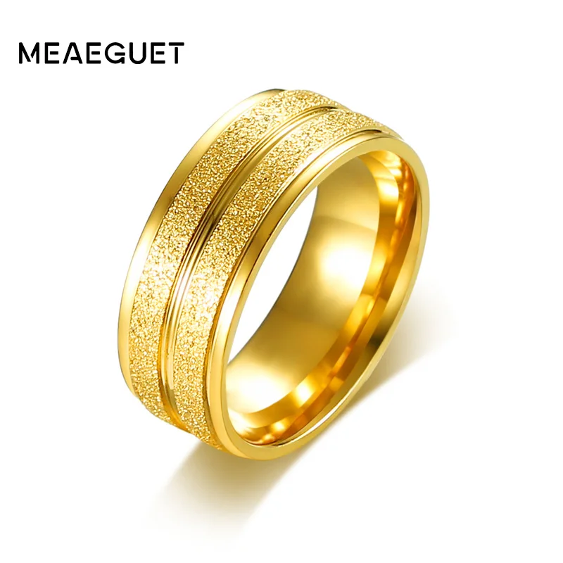 Meaeguet высокое качество кольца для мужчин и женщин из нержавеющей стали тусклые