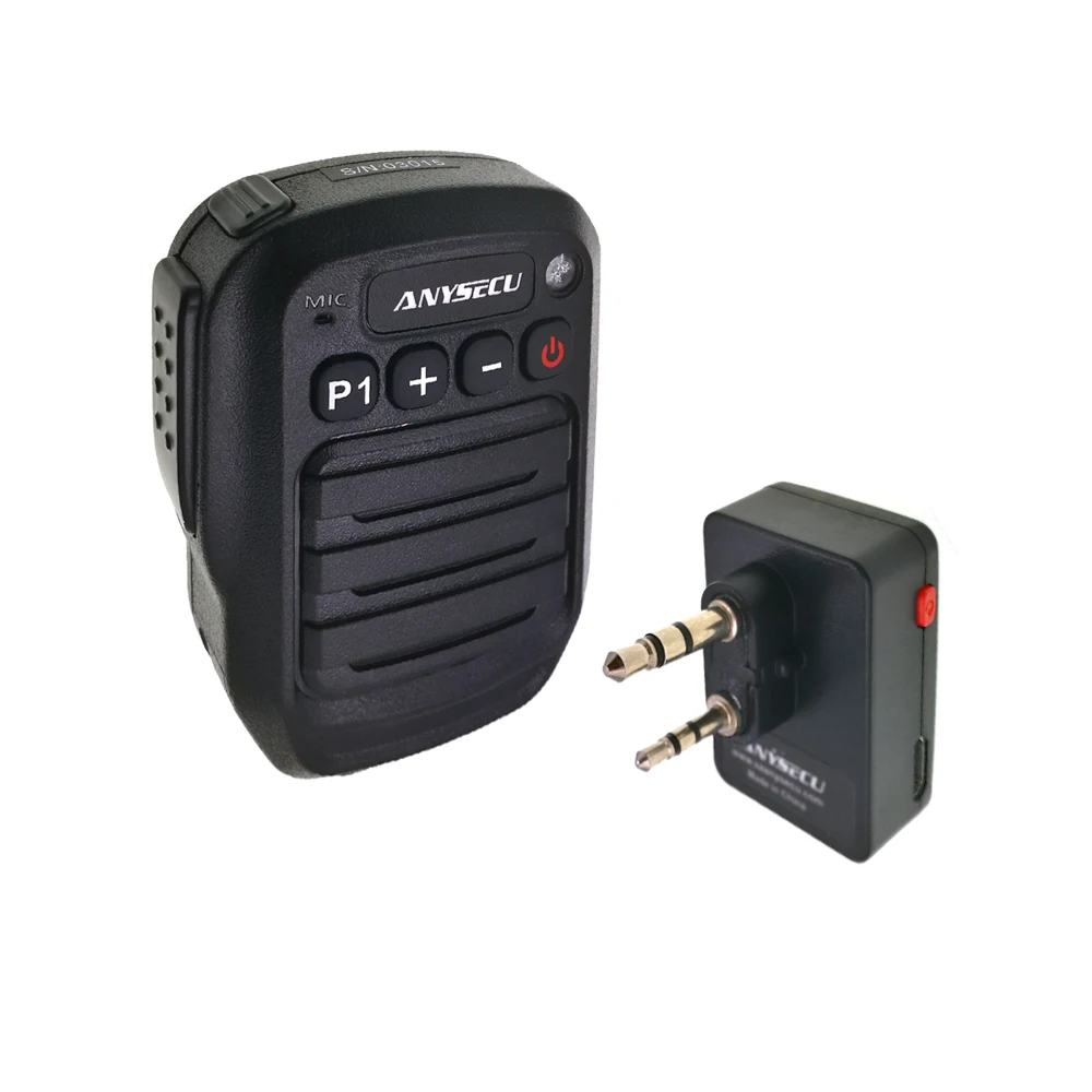 ANYSECU Bluetooth микрофон PTT Динамик подходит Baofeng UV 5R 82 BF 888S K1 Plug двухстороннее Ham