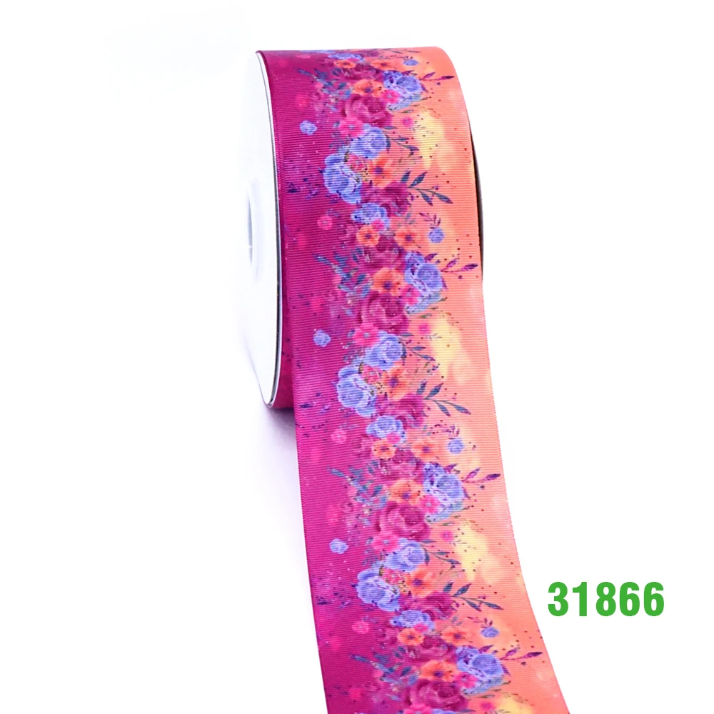 50 ярдов мультфильм напечатанный grosgrain ленты 31860 - Цвет: 31866