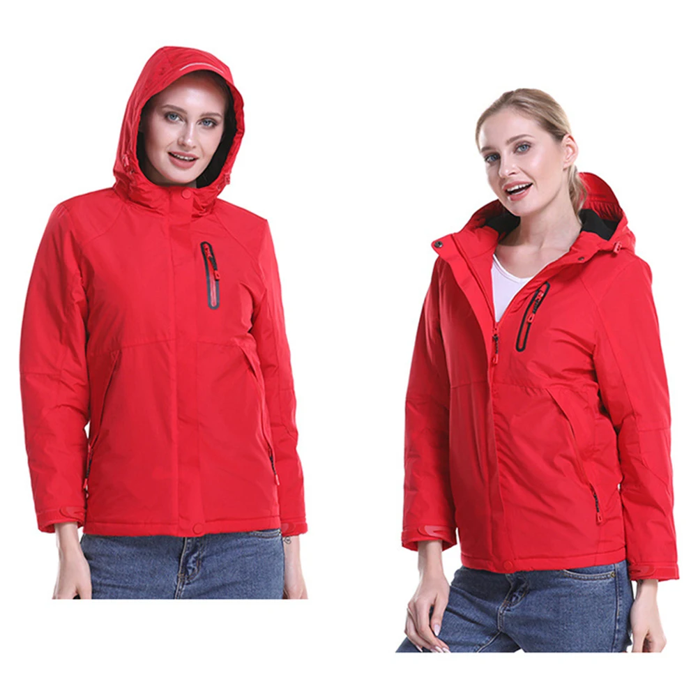 Зимняя мужская и женская зимняя уличная куртка с подогревом USB Smart Heating капюшоном