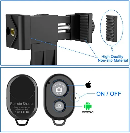 Универсальный адаптер для крепления штатива телефона с Bluetooth подставкой стрижки