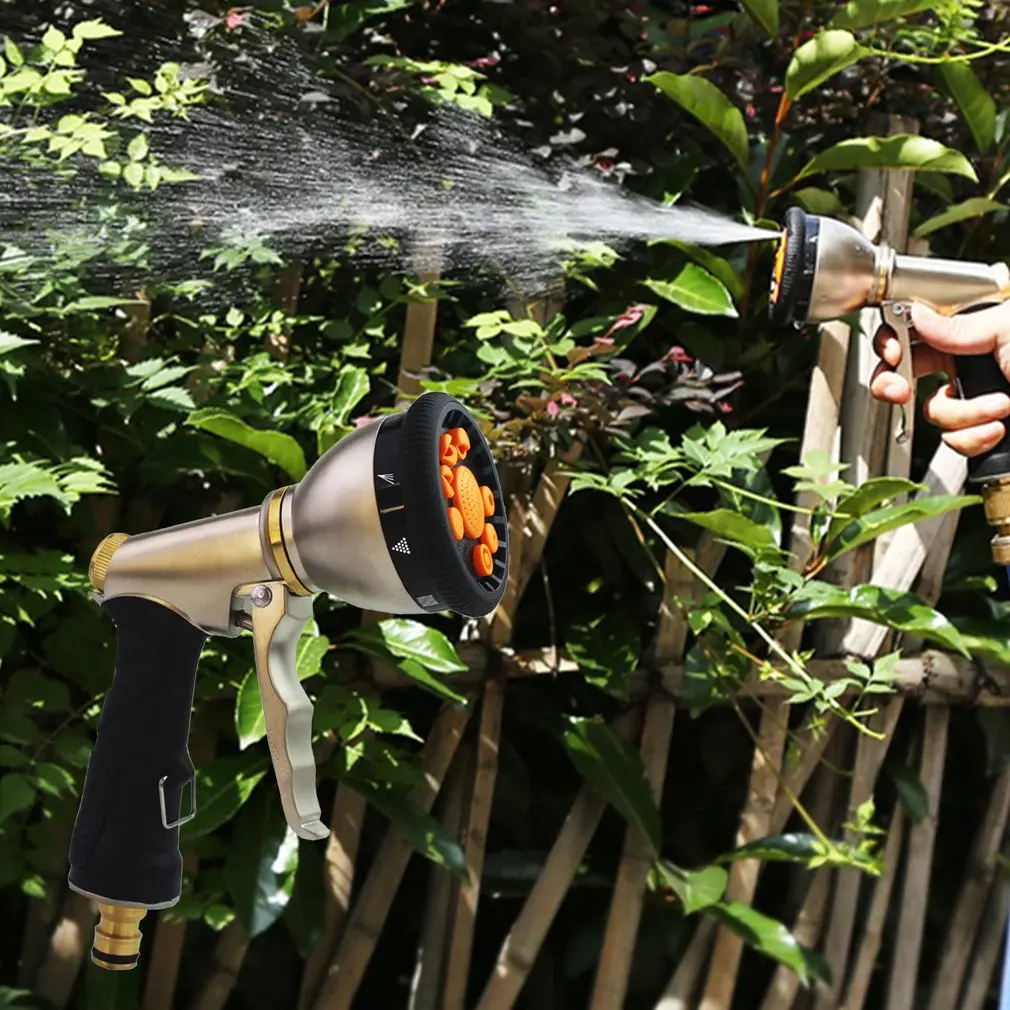 

9-Function Spray Nozzle Heavy Duty For Car Washing Garden Spray Watering Household Cleaning Spray Tool