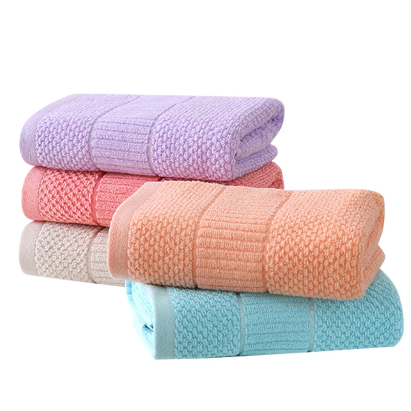 

5pcs 74x38cm Cotton Face Towels Super Soft Absorbent Washcloth Travel Towel Adult's and Children's Family Quick-Dry Towel