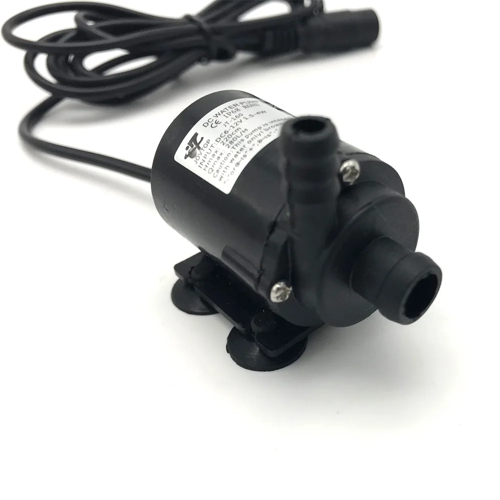 

Water Pumps 6V 12V Pomp Submersible Brushless 280L/H Mini Electric Motor Pump AC220V to DC 12 V Volt Power Supply DIY JT-160